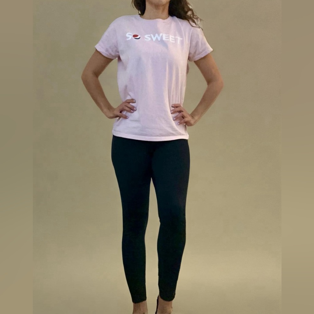 Pepsi Cola So Sweet Women’s Medium Pink T-shirt & OS Adjustable Cap